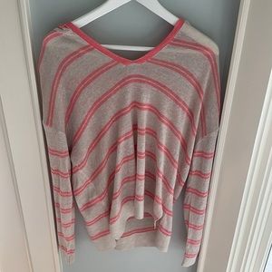 LOFT Lightweight Striped Hoodie Top